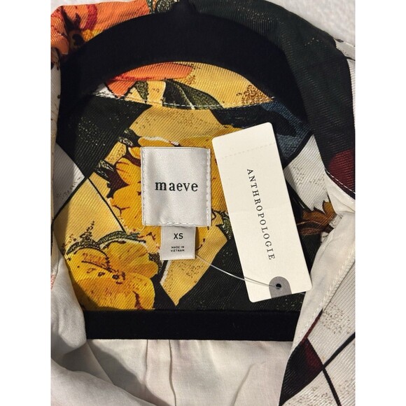 Anthropologie The Caroline Tie Neck Mini Dress By Maeve Sz XS Multi Color NWT - Picture 6 of 7